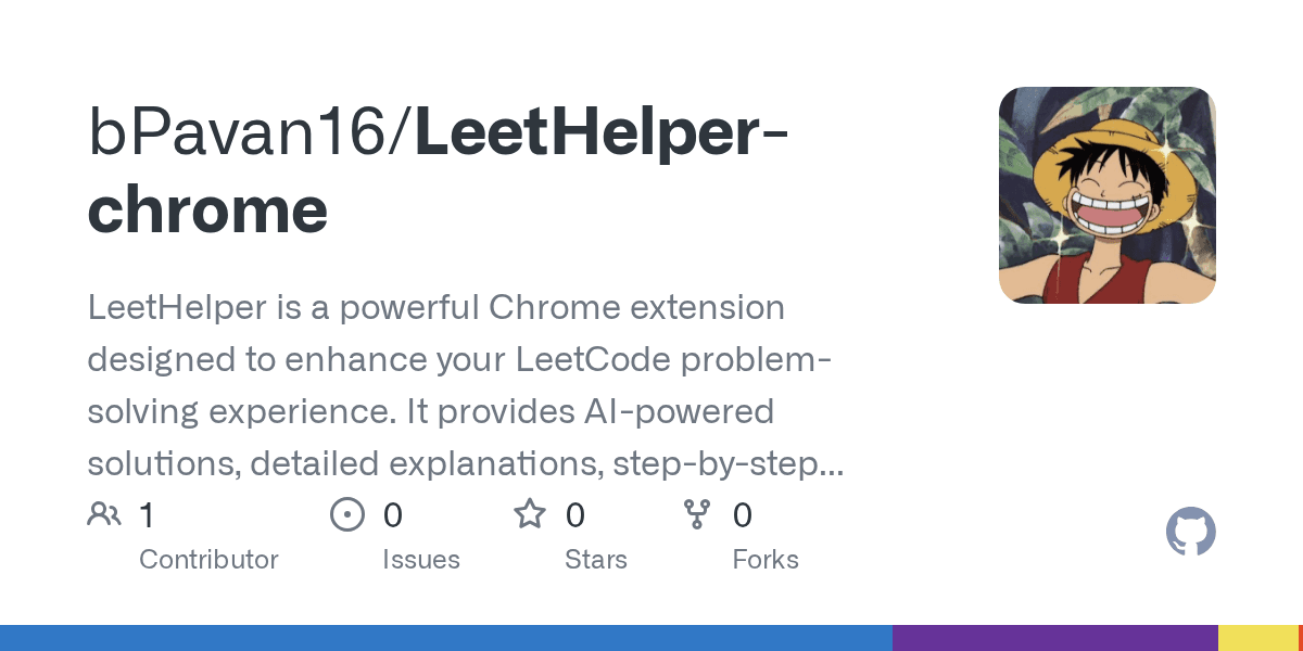 LeetHelper – Your AI-Powered LeetCode Companion GitHub preview